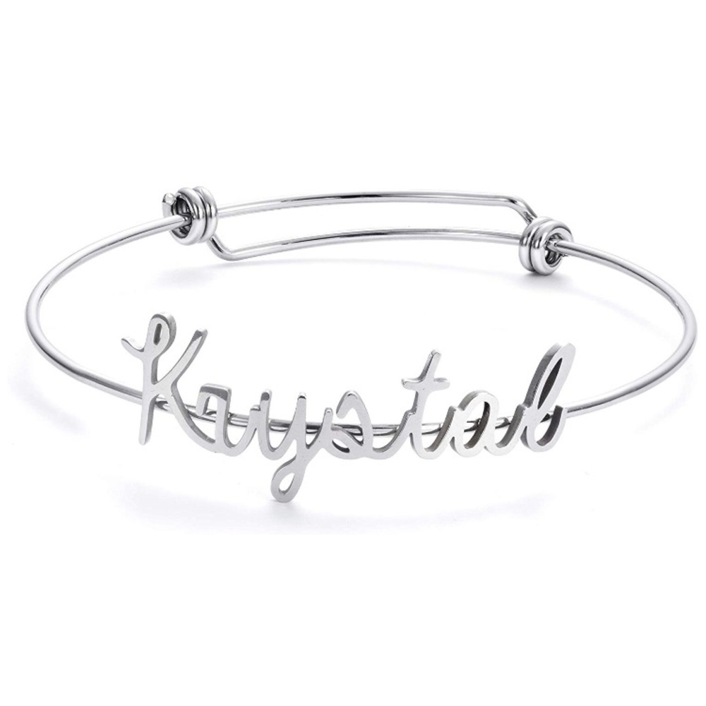 ✨KRYSTAL SILVER ADJUSTABLE NAME BRACELET  *NWT*✨